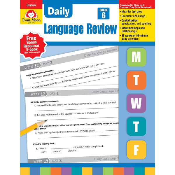 Evan-Moor Daily Language Review Teacher’s Edition, Grade 6 576